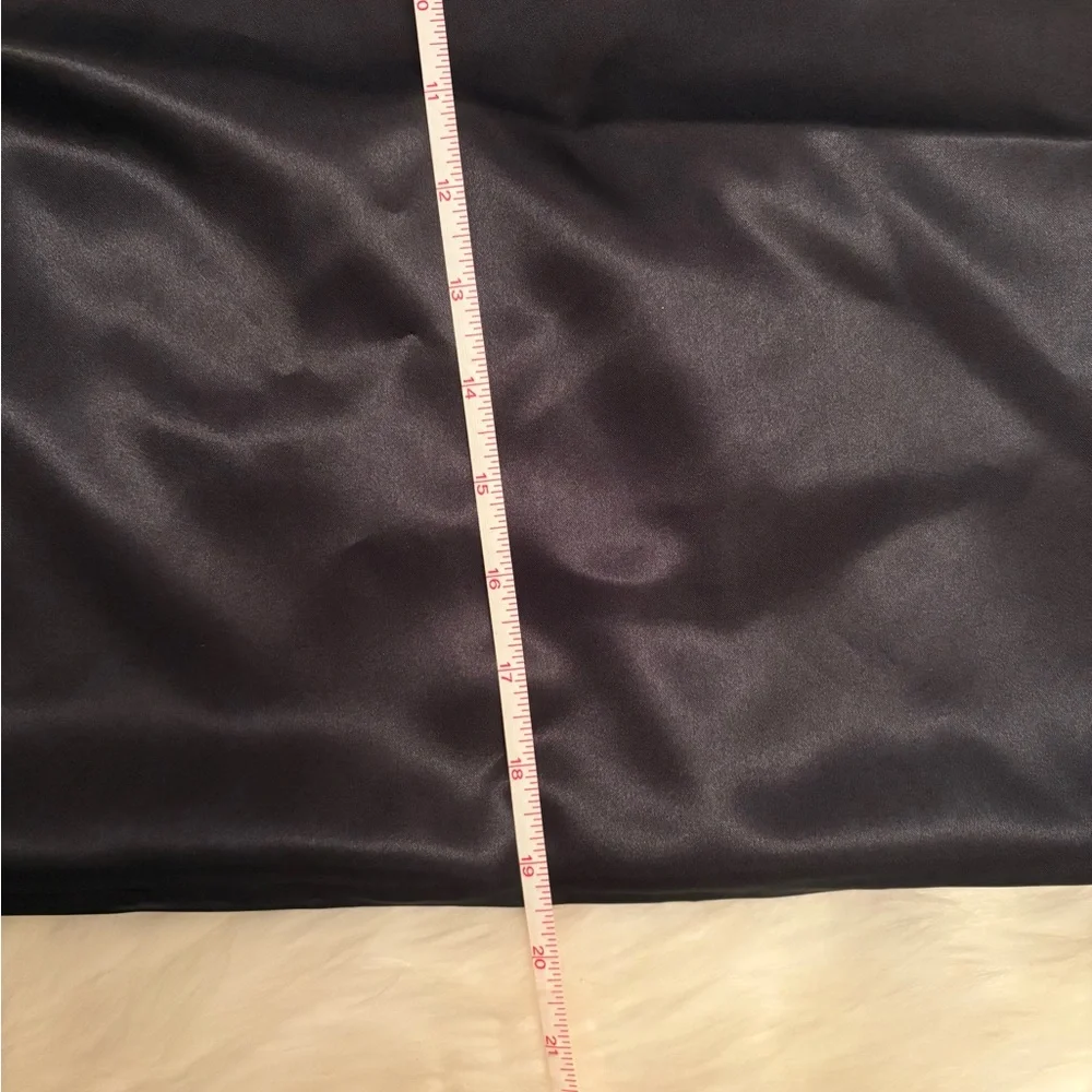 Black silky dust bag drawstrings